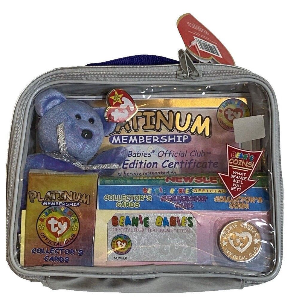 TY Beanie Babies Official Club Platinum Edition 1999 Membership Kit Never opened